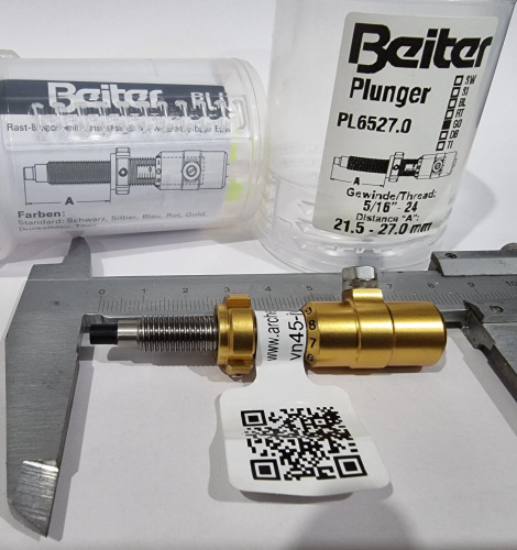 Плунжер с микронастройкой Beiter MICRO CLICK (A010738, GOLD (золото), 21.5-27mm)