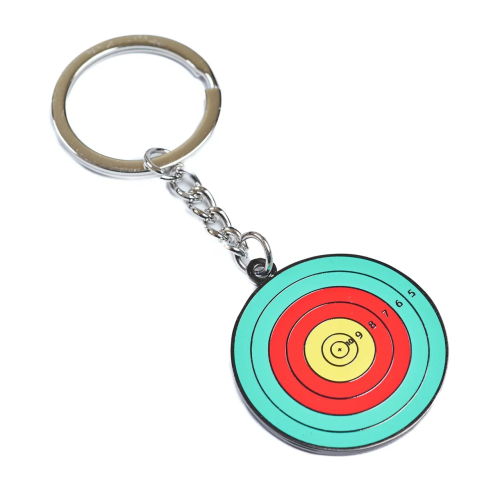 Брелок металлический, двусторонний, эмаль ASP "Мишень 5-10"